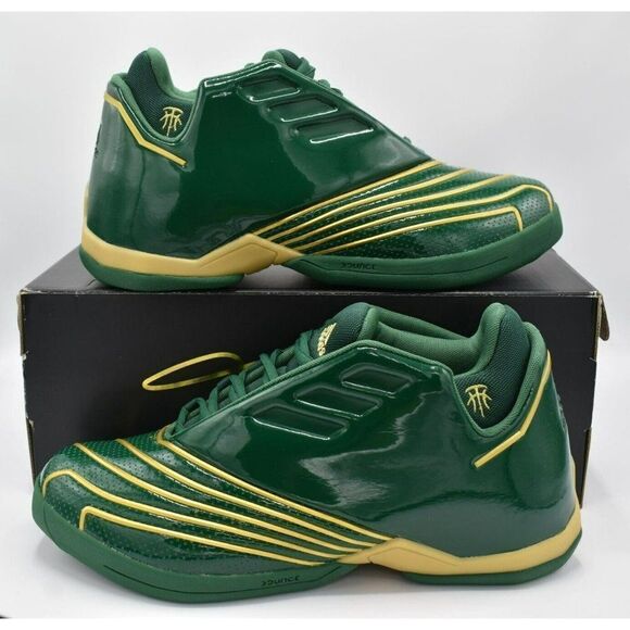 Adidas Mens Size 10 Womens Size 11 T-Mac 2.0 Restomod Green Basketball Shoes
